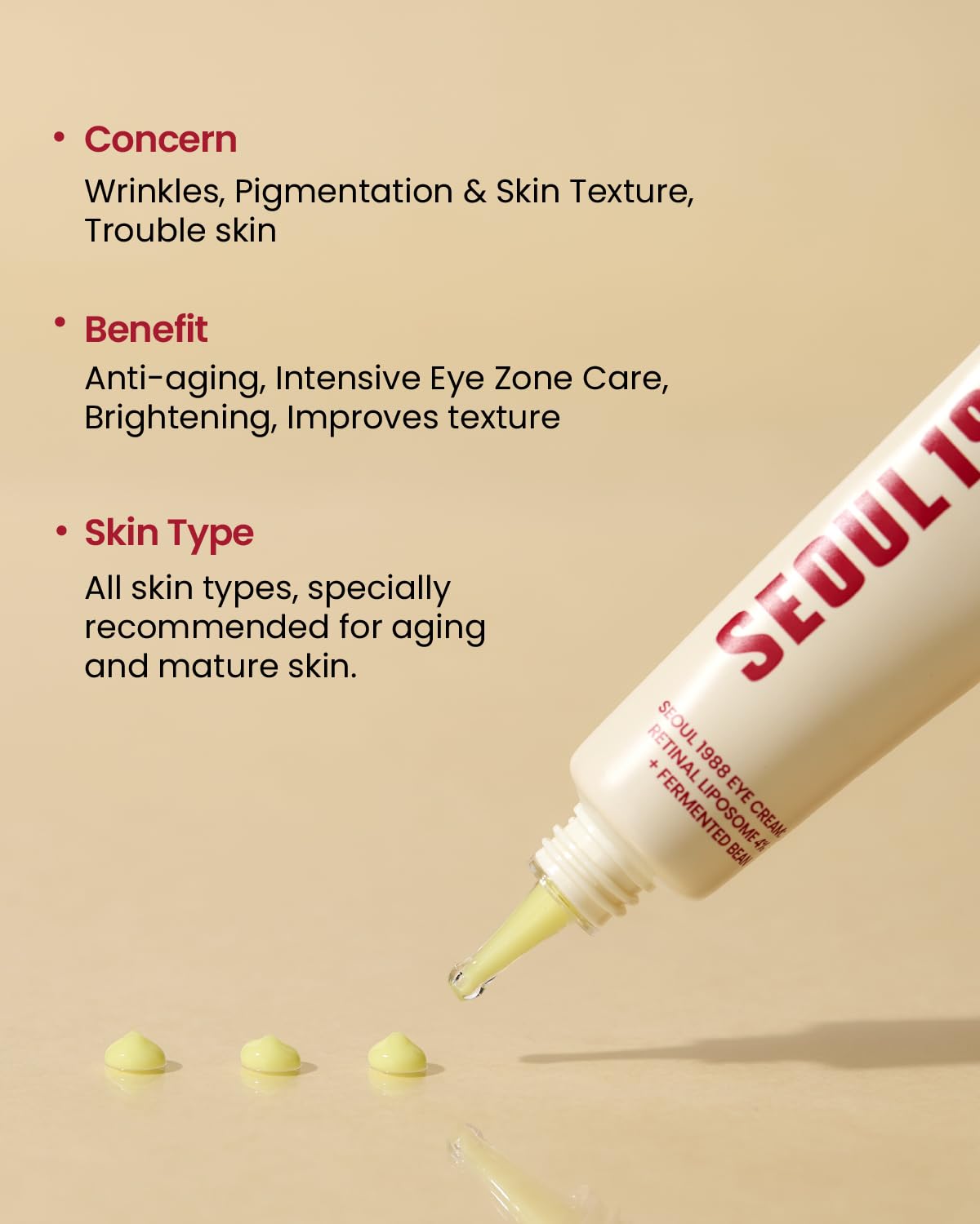 KSECRET - SEOUL 1988 Eye Cream: Retinal Liposome 4% + Fermented Bean