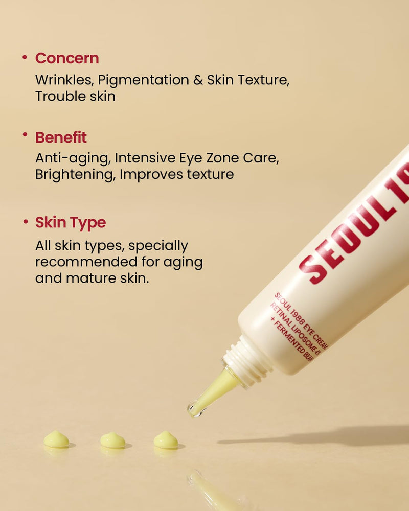 KSECRET - SEOUL 1988 Eye Cream : Retinal Liposome 4% + Fermented Bean