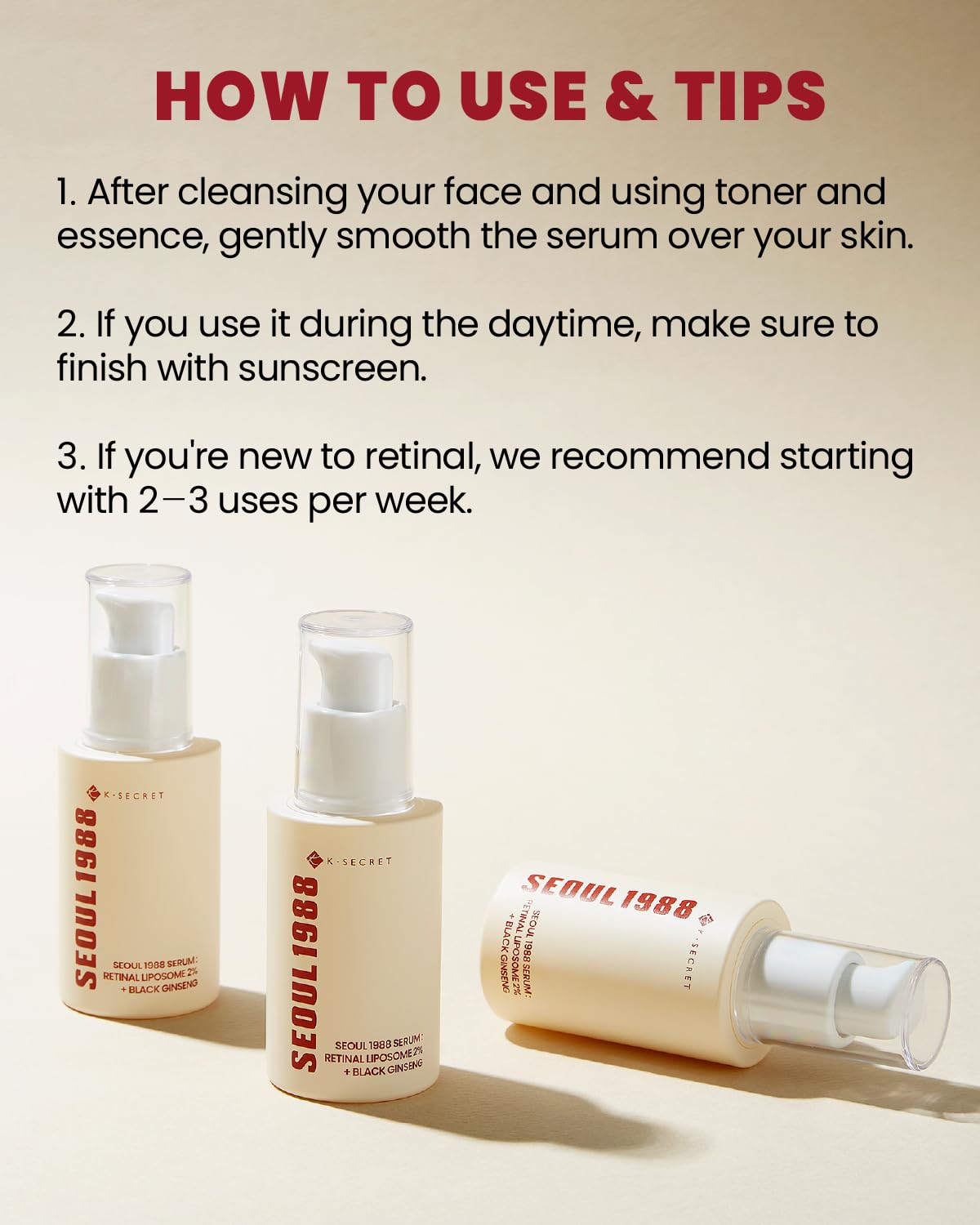 KSECRET - SEOUL 1988 Serum : Retinal Liposome 2% + Black Ginseng