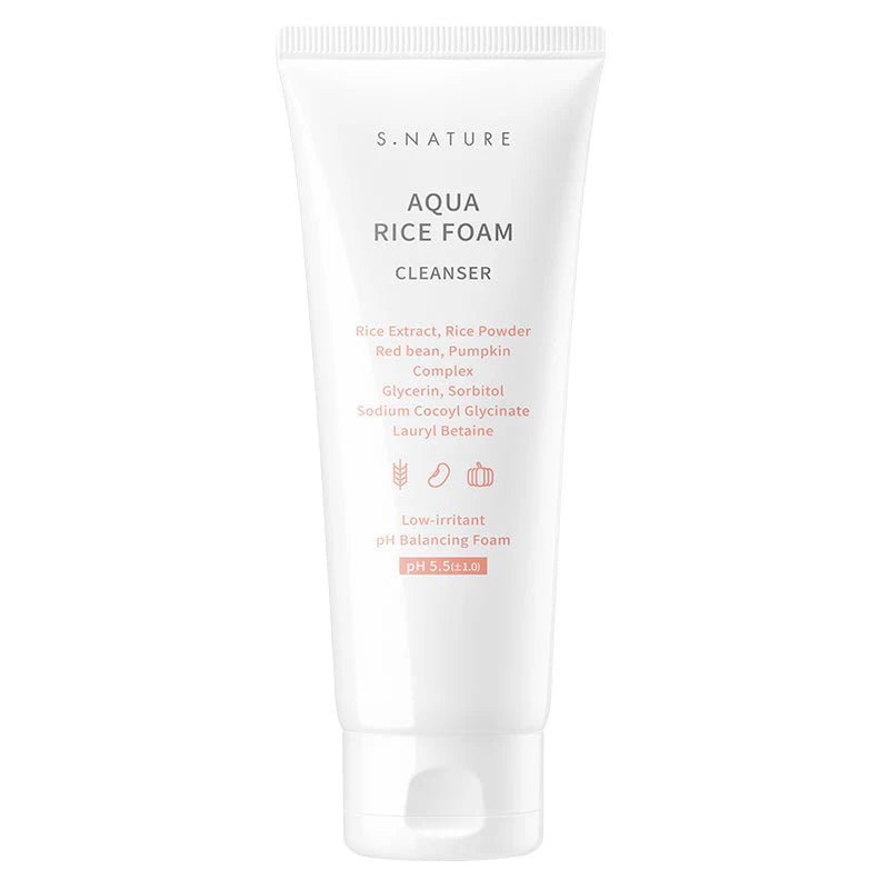 S.NATURE - Aqua Rice Foam Cleanser